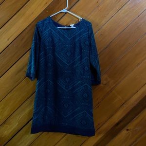 Turquoise and blue dress